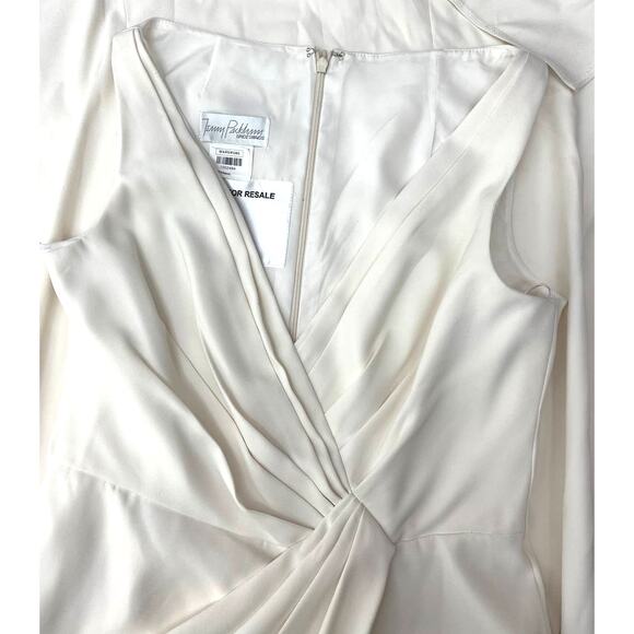 Jenny Parkham Bridesmaids Dress Ivory Hi- Low Full Length 12 NWOT - Picture 3 of 5